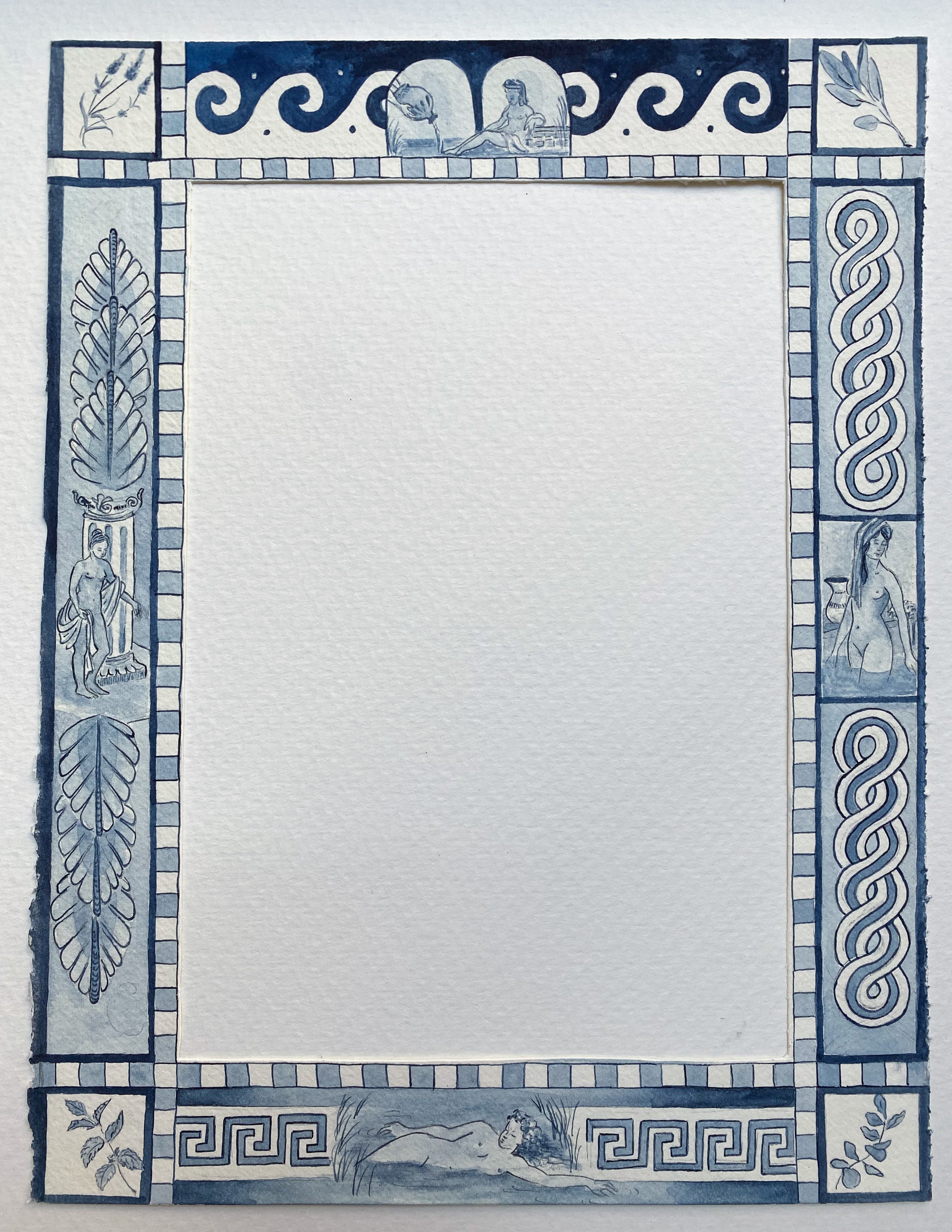 Bathers Picture Frame Mat
