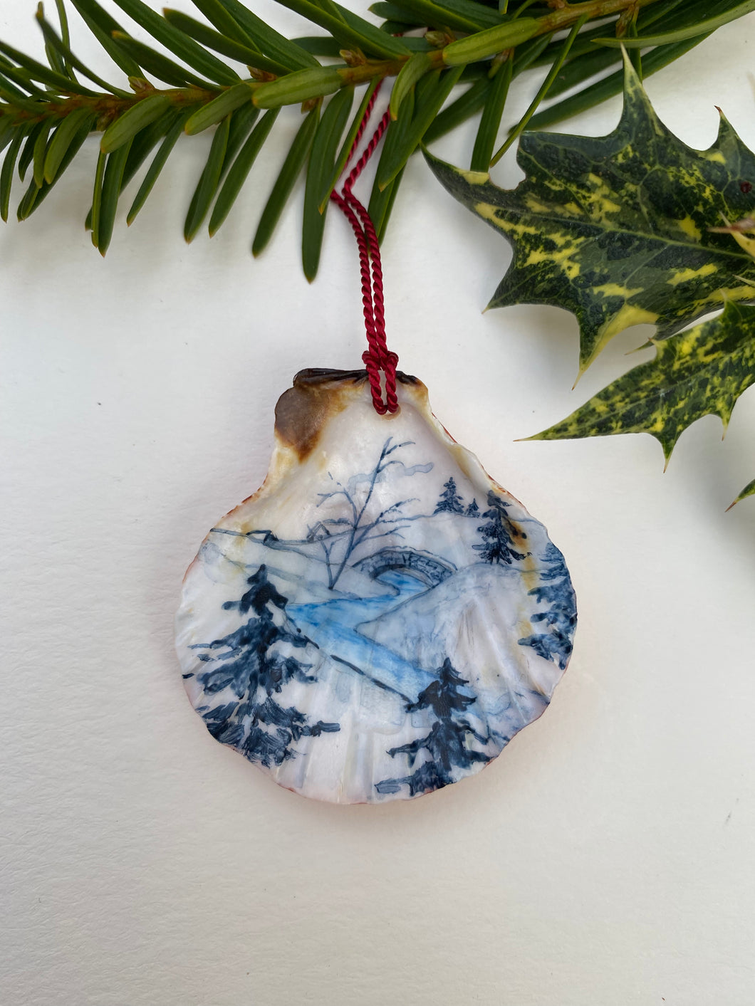 River Scene Ornament